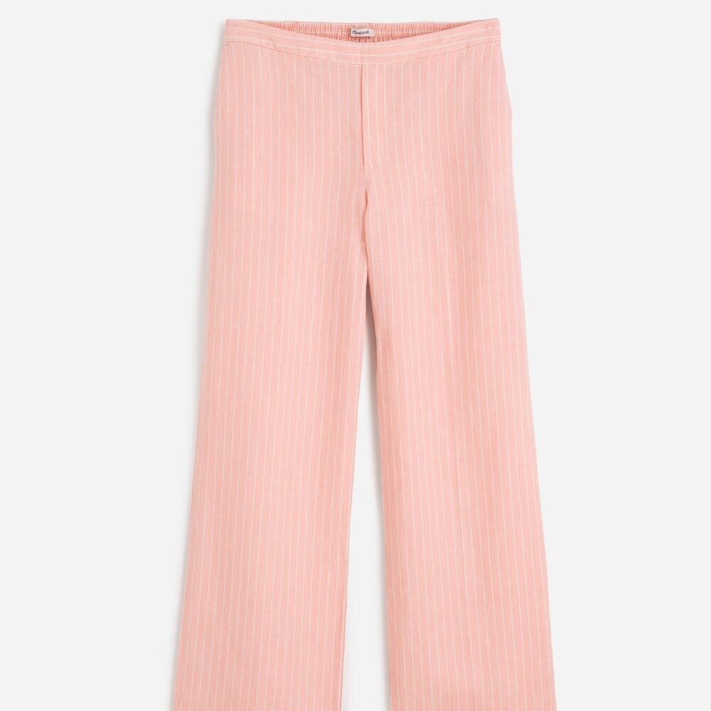 Madewell The Petite Easy Pull-On Pant in 100% Linen Palest Blossom Petite Small